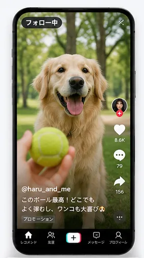 Spark Adsの縦型動画イメージ