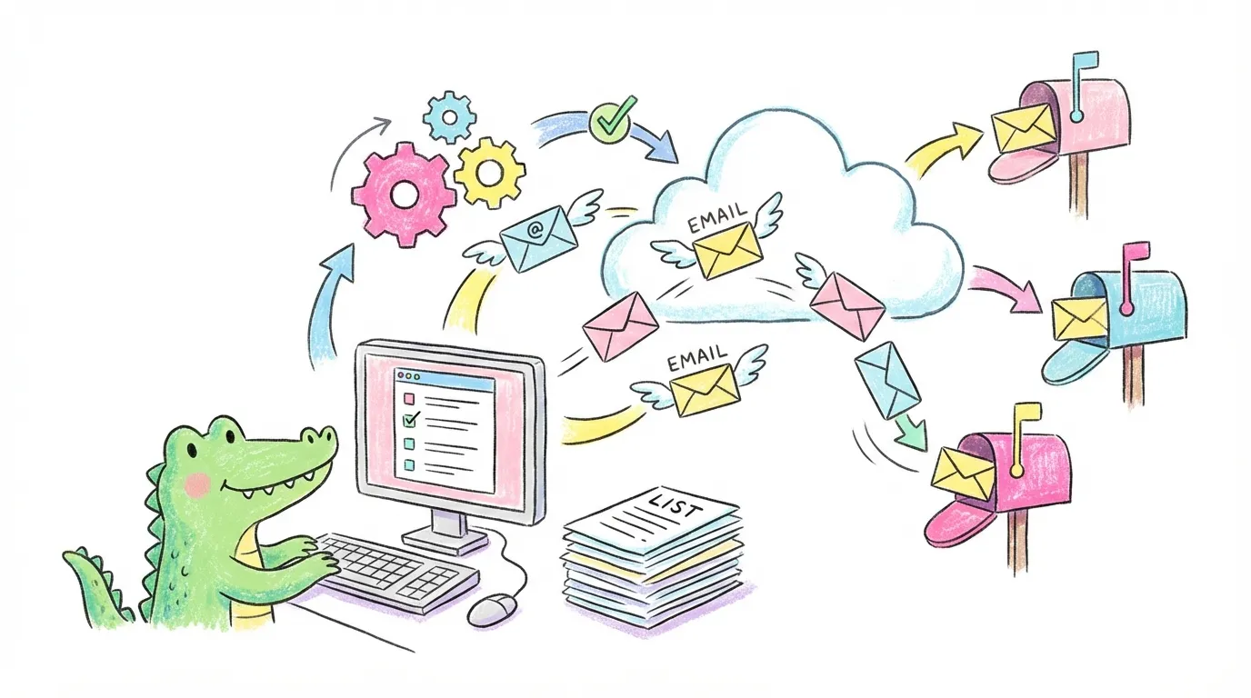 独自マーケティングSaaS開発事例 - 自動リスト作成・メール送信自動化